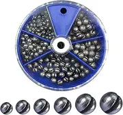 Fishing Weight Sinkers Kit Round Split Shot Sinker Egg Rigent Lead Assortment Tackle Accessories