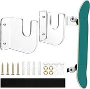 [Cosmos] Acrylic Skateboard Wall Mount Skateboard Wall Hanger Rack Skateboard Display Holder Stand for Skateboarding Storage, Organize Longboard, Cruiser Skateboard, Penny Skateboard