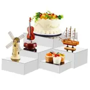 Buffet Risers 5 Pcs Acrylic Food Display Cube for Buffet Table Dessert Cake