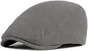 [HUFFA] Spring Autumn Berets Hat Men Knitting Visor Cap Casual Fashion Women Beret Solid Cap Duckbill Hat (Color : Gray, Size : M)