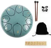 8 Notes Steel Tongue Drum 6 Inch Travel Bag and Mallets,Tank Drum Chakra Drum,Pe