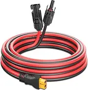 Solar Panel to XT60 Charging Cable (12AWG 9ft) - Extension Wire for Ecoflow Generator, Solar Connector to Injection Molding Charging Cord for Portable Power Station