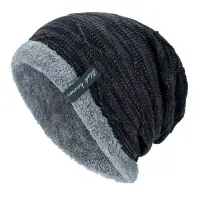 在飛比找蝦皮購物優惠-【LUC】男女通用針織無簷小便帽男冬帽男童保暖加絨加厚套頭帽