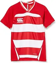 [Canterbury] of New Zealand Boys' Vapodri Evader Hooped Rugby Jersey, Flag Red, 12(L)