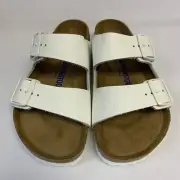 Birkenstock New w/ Box Arizona White Leather Soft Footbed Narrow - Select Size