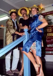 British tennis players Belinda Borneo Jo Durie Clare Wood pose in - Old Photo