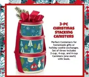 Tupperware HOLIDAY STACKING CANISTER SET ~ Christmas 2023 ~ 3 Piece ~ BRAND NEW!