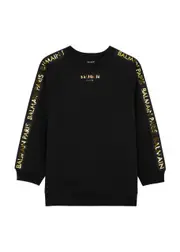 Balmain Kids Metallic Logo Cotton Sweatshirt (4-10 Years) - Black - 08YR (8 Years) 08YR (8 years)