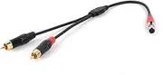 ROBAUN 1PC 3PIN 4PIN 5PIN Mini Male/Female to Dual Male Y-Splitter Cable, Mini to 2 Cable(2RCA-Mini F 3P-RD,0.2M)