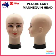 Plastic Lady Mannequin Head Shop Display for Hats Beanies Wigs Hair Accessories
