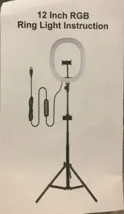 12-inch RGB Ring Light Selfie Light Ring with Tripod Stand and Phone Holder