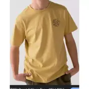 Brixton Crest II Large Mens Tshirt, yellow, NWT