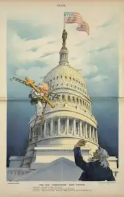 Photo of Puck,Americanism Good Enough,1899,Keppler,Leo XIII,Pope,Uncle Sam