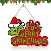 Grinch Christmas Decorations Hanging Signs Door Sign for Holiday Decor Ornaments for Christmas Tree