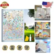 Rainbow 3D Static Cling Window Film – Decorative Privacy for Home Windows