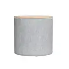Artiss Storage Ottoman Blanket Box 40cm Foot Stool,Coffee Table Linen Round Grey