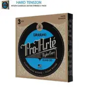 D'Addario Classical Guitar Strings Nylon EJ46-3D Pro-Arte HARD Tension Pack of 3