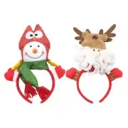 Christmas Santa Headband Snowman Hair Hoop Snowman Headbands Plush Hair Hoop