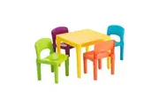 Kids Plastic 5-Piece Table & 4 Chairs Set