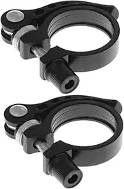 Seatpost Clamp Lock 2 Pack 34.9mm Aluminum Alloy Quick Release for Road Bikes Easy to Install Adjust