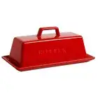 Butter Dish with Lid Keeper Porcelain 7"Butter Dishes-Dishwasher Safe Ceramic