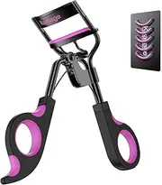Kaasage Eyelash Curler with Pads - Lash Curler with 5 Extra Silicone Replacement Pads, Get Perfect Curl in 5 Seconds