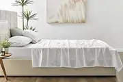 [BROSA] 500TC Cotton Sateen Bed Sheet Set (White, Double) - BR100CTNDWA