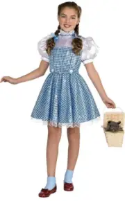 DOROTHY WIZARD OF OZ GIRLS S COSTUME DRESS & HAIR BOWS DRESS UP HALLOWEEN NEW