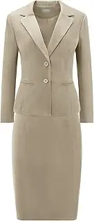 [Hobemty] Women's 2 Piece Suit Skirt Set Business Formal Blazer and Pencil Skirt