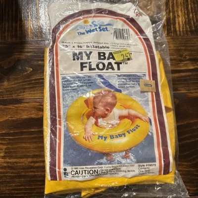 Vtg sealed 1985 Intex Pool Float The Wet Set MY BABY INFLATABLE NOS #59572 25x16