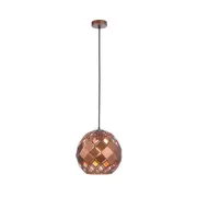 TUILE Pendant Lamp Light Interior ES Coffee Embossed Tiled Wine Glass OD300mm