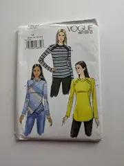 Vogue V9227 Close Fitting Pullover Top Shirt Sewing Pattern Size 8-16 UNCUT