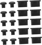 DIYEAH 10Pairs Type C Earphone Jack Dust Plugs Black Charging Port Protector for Phones Laptops Prevents Dust Grime Liquid Soft Easy to Install Compatible with All