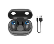 1 Pair E6 Bluetooth-compatible Earphones IPX5 Touch Control ABS BT5.1 Sweatproof Stereo Headsets for Sports