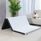 Folding Mattress, 3 inch Single Tri-fold Memory Foam Mattress Topper with Was...