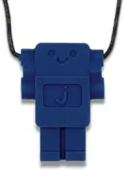 Chew Necklace, Robot Pendant, School Blue, Sensory, Kids, Toys, Teething