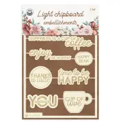 Coffee Break Light Chipboard Embellishments 4"X6" 10/PkgP13COF55