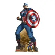 Captain America Marvel Legends Mini Cardboard Cutout with Free Tabletop Standee