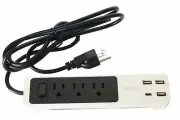 Surge Protector Power Strip with 3 USB Ports and 6ft Extension Cord 1 USB C