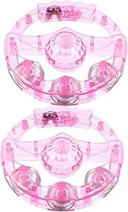 COOPHYA 2pcs Light up Tambourines Flashing Effects for Boys and Girls Karaoke Accessories Musical Instrument