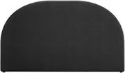 Bed Headboard Velvet BedHead Upholstered Fabric Double Queen King Size in Black (King)