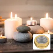 5 Pcs Christmas Candle Jar Bulk Jars with Lids Candlesticks Decoration Window
