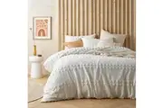Sanc Sovci Natural 100% Cotton Quilt Cover Set or European Pillowcases by Vintage Design Homewares