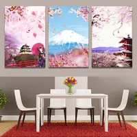 在飛比找樂天市場購物網優惠-日本富士山櫻花風景掛畫日式壽司料理店裝飾畫居酒屋仕女圖墻壁畫