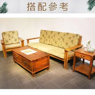 【吉迪市柚木家具】柚木實木典雅造型沙發/三人椅 ETLI006A(簡約 開放 禪意 中國風 仿古 低調 沉穩)