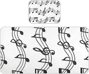 Fashion White and Black Musical Note Cooling Baby Washable Mattress 28" x 52" Reusable Mattress Protector pad for Baby&Toddler