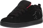 [DC] Men's Court Graffik Casual Low Top Skate Shoe Sneaker, Black/Red, 10