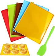 BEBEMOKO Silicone Baking Mats with Edges Nonstick Food Grade Silicone Baking Sheets for Oven Use Includes Matching Spatula Heat Resistant from to Easy to Clean and Reusable