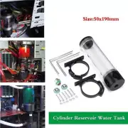 50x190mm Acrylic Cylinder Reservoir Water Tank G1/4 For PC Liquid Cooling System