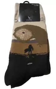 Dune Men's Socks by High Point Design, 2 Pack, Brown & Black, Shoe Size 6.5 - 12